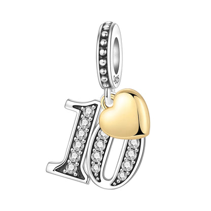 925 Sterling Silver Zircon Butterfly Letter Bracelet