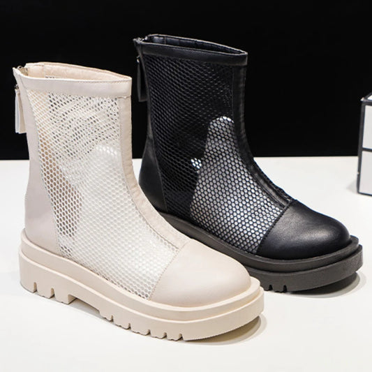PU Large size Cool mesh Casual Boots