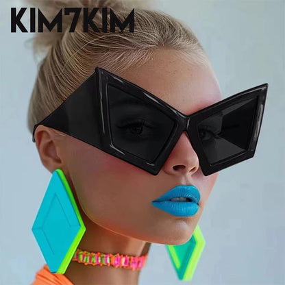 Oversized Cat Eye Big Frame Vintage Sunglasses