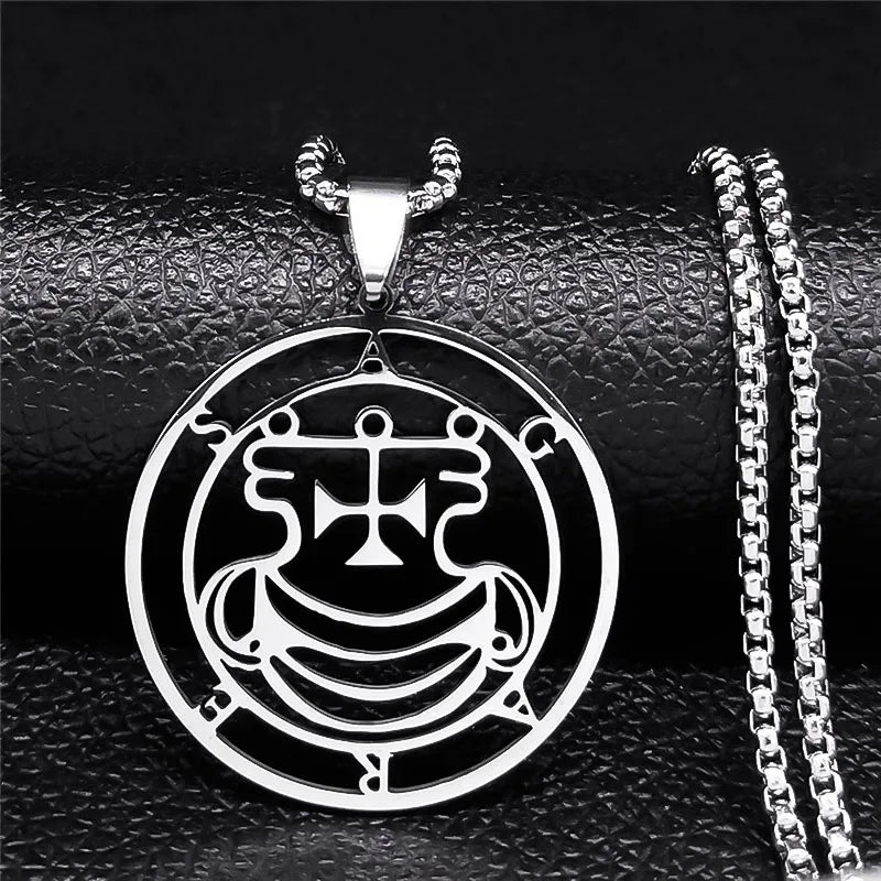 Sigeal Sigil De Lucifer Stainless Steel Satan Necklace