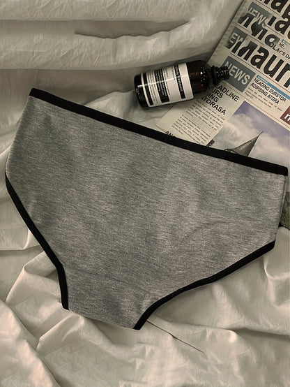 3pcs Mid Waist Japanese Pure Cotton Lingerie