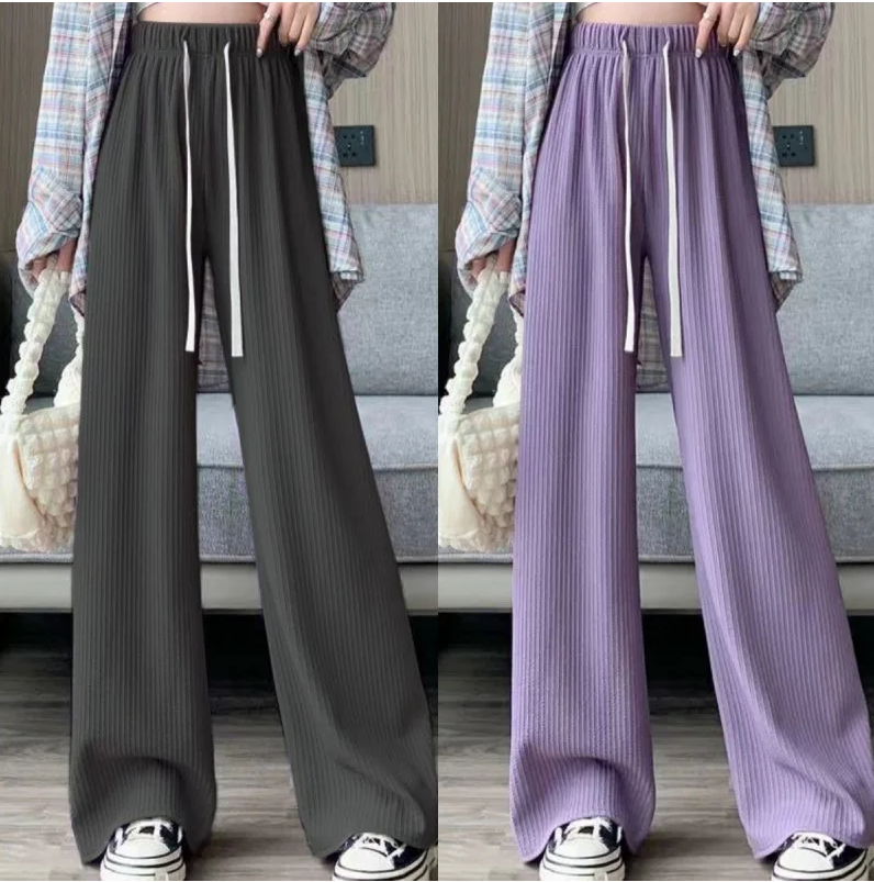 Casual Straight Sporty Wide Leg Pants