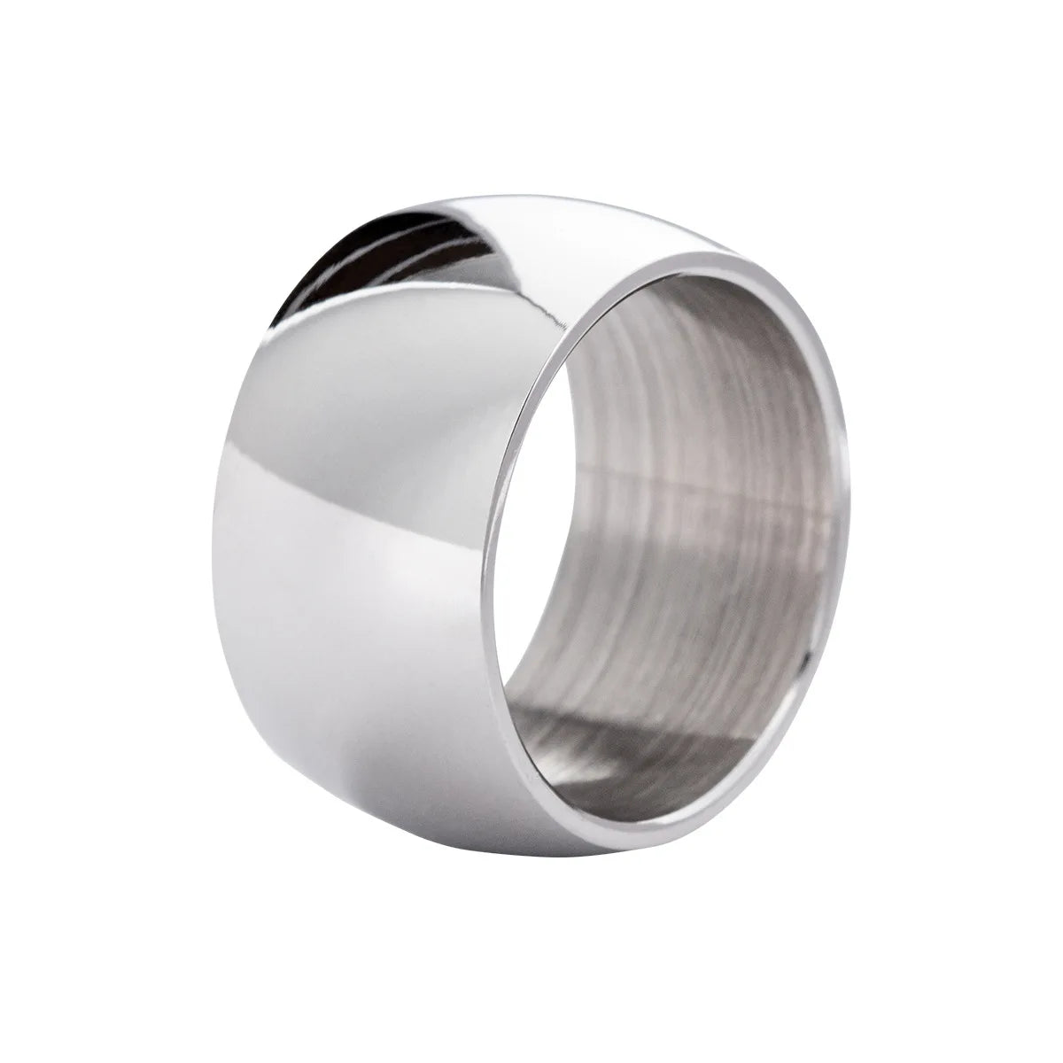 12mm Smooth Stainless Steel Classic Gold Couple Rings