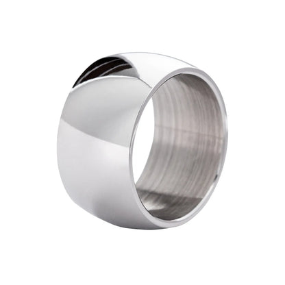12mm Smooth Stainless Steel Classic Gold Couple Rings