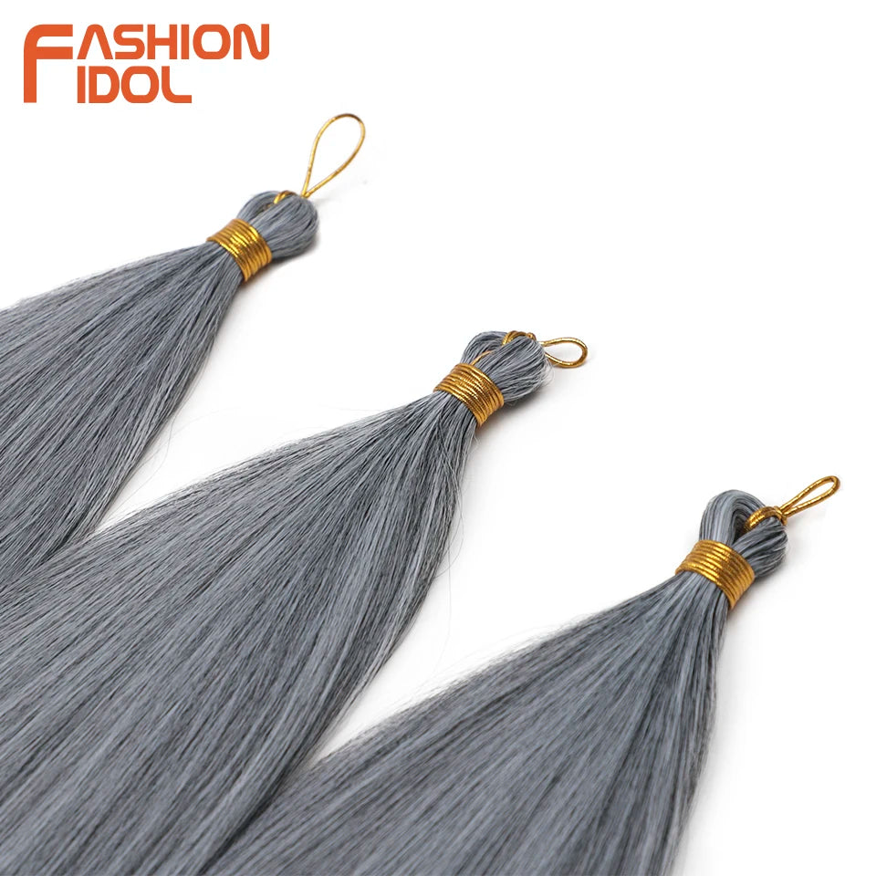 Ombre Silver Grey Crochet Hair Extensions