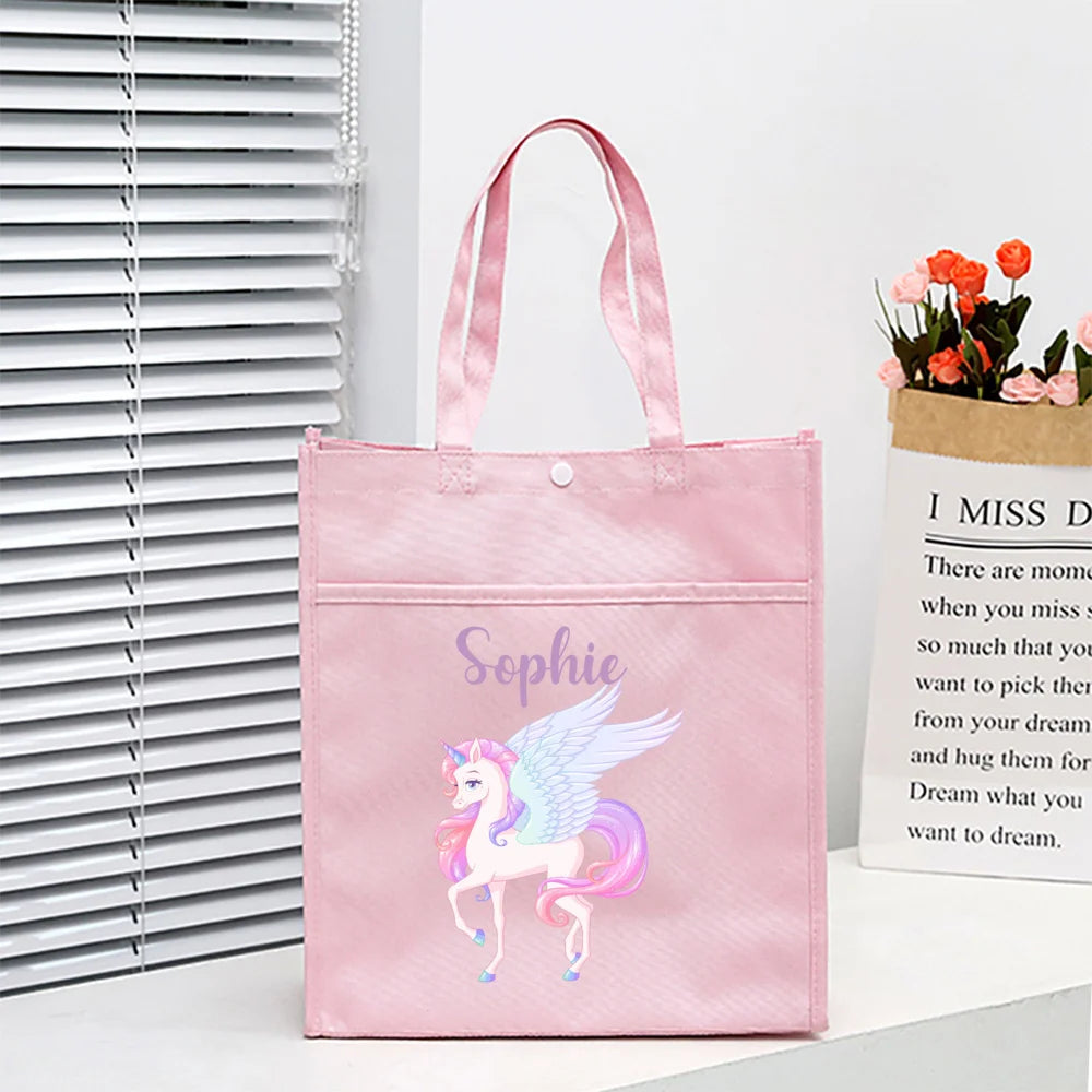 Kids Library Tote Bags Homeschool Cute Custom for Kids