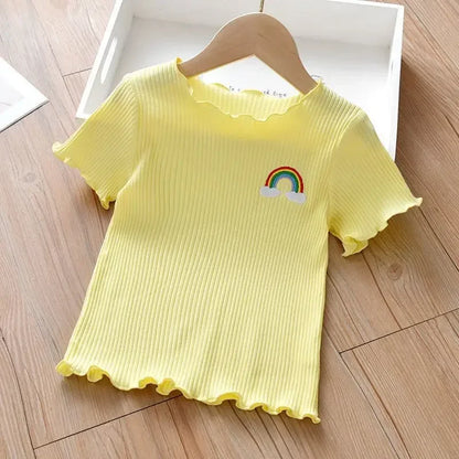 Girls Short Sleeve T-Shirt Ice Silk Toddler