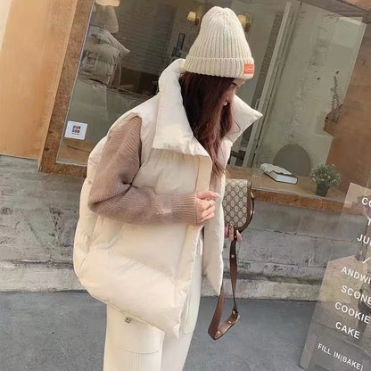 Short down Sleeveless Vest Warm Stand Collar Zipper Jacket