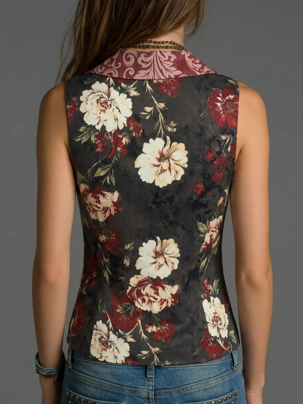 Elegant Spring Summer Autumn Stylish Lapel Sleeveless Vest