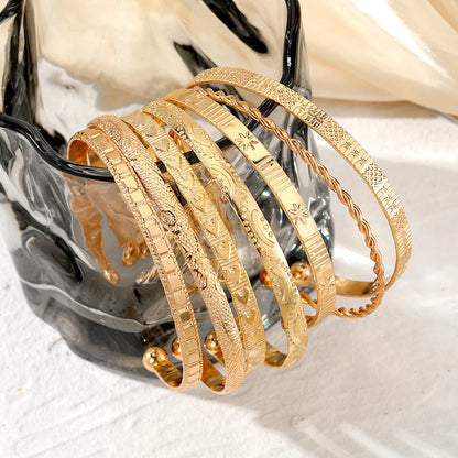DANA 7 Pcs/Set Punk Gold Bracelets