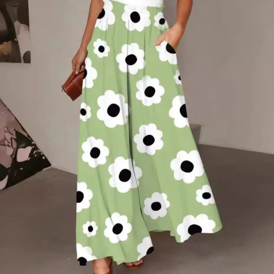 Wide Leg Long Waist Straight Pants