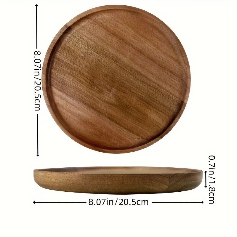 Japanese solid wood fruit plate
