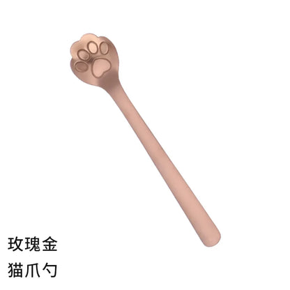 Creative Cute Cat Dog Claw 304 Stainless Steel Spoon