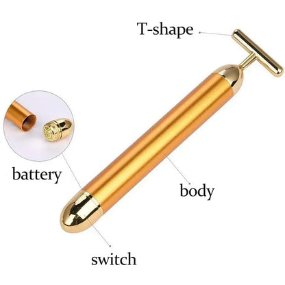 24k Gold Face Lift Roller Vibration Slimming Massager Vibrating Massager