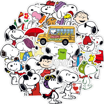 50pcs Snoopy Stickers Cartoon Decoration Sticker