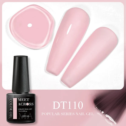 Pink Dried Flower Gel Nail Polish
