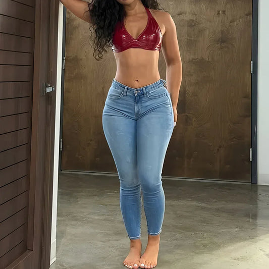 Butt Lifting Slim Fit Denim High Waist Ultra Thin Street Style Sexy Jeans