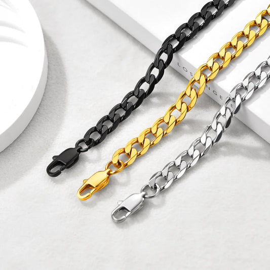 U7 Ankle Cuban Link Snake Figaro Bracelets