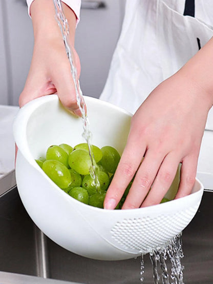1/3pcs- Colander Rice Bowl Drain Basket
