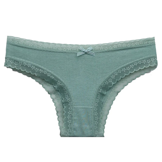 5 Pcs/Set Cotton Panties Sexy Lace Low Waist M-XL  Lingerie