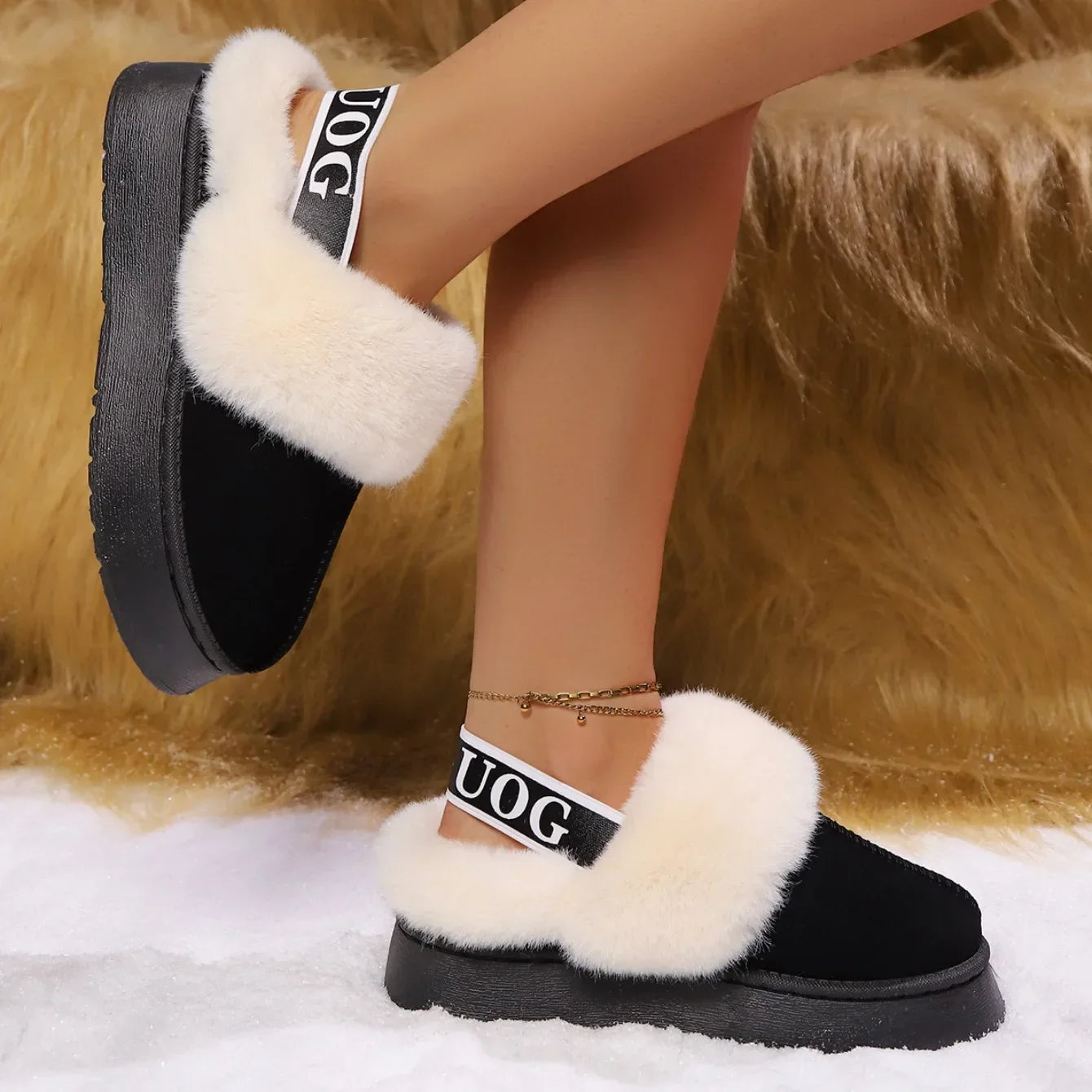 Snow Boots Casual Fur Warm Slippers