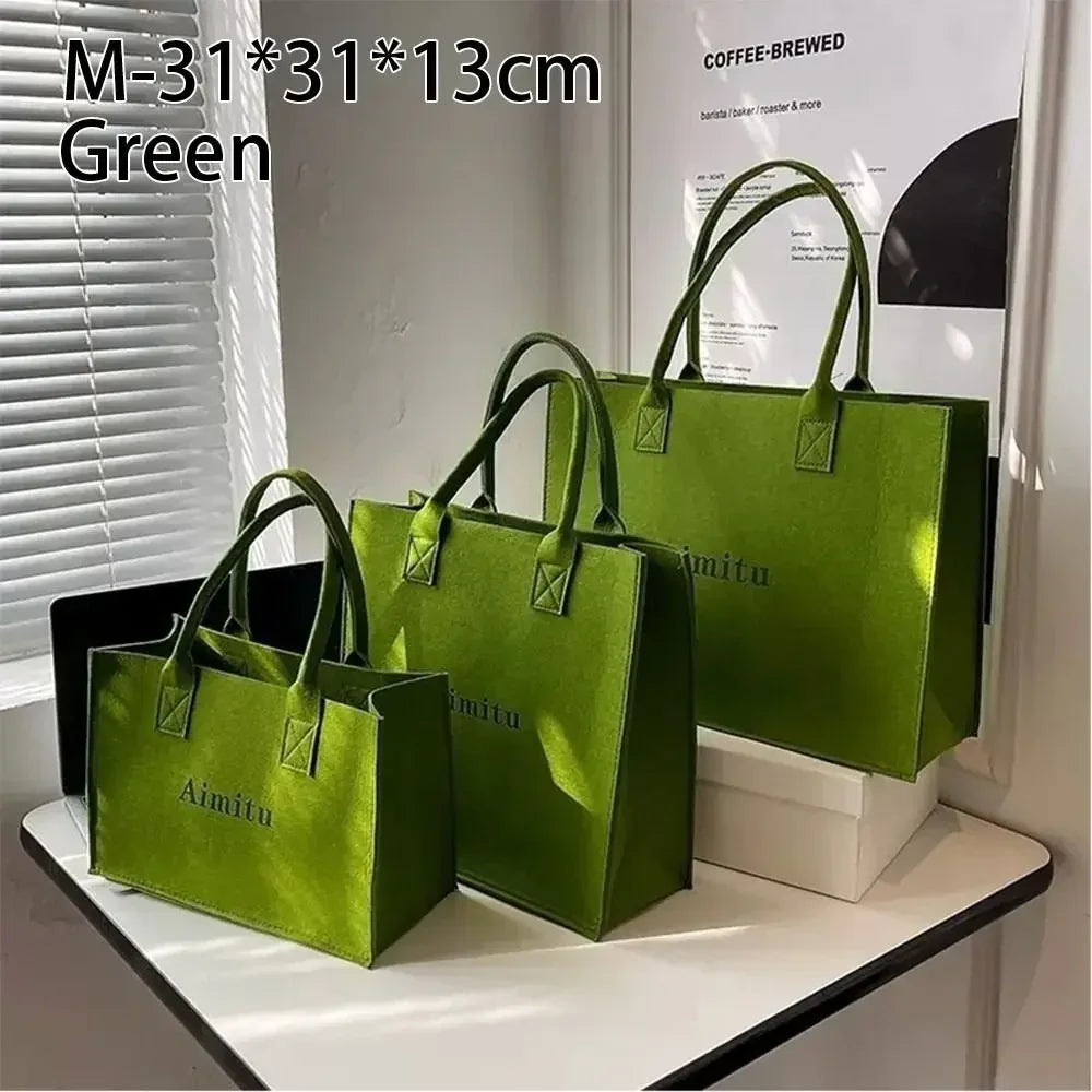 Flower Handbag Felt Large Shoulder Bag