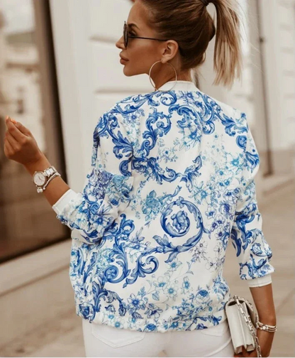 Casual Floral Slim Office Jackets