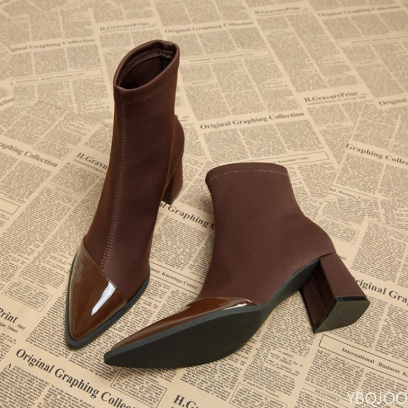 High Heels Pointed Short Thin and Tall Boots