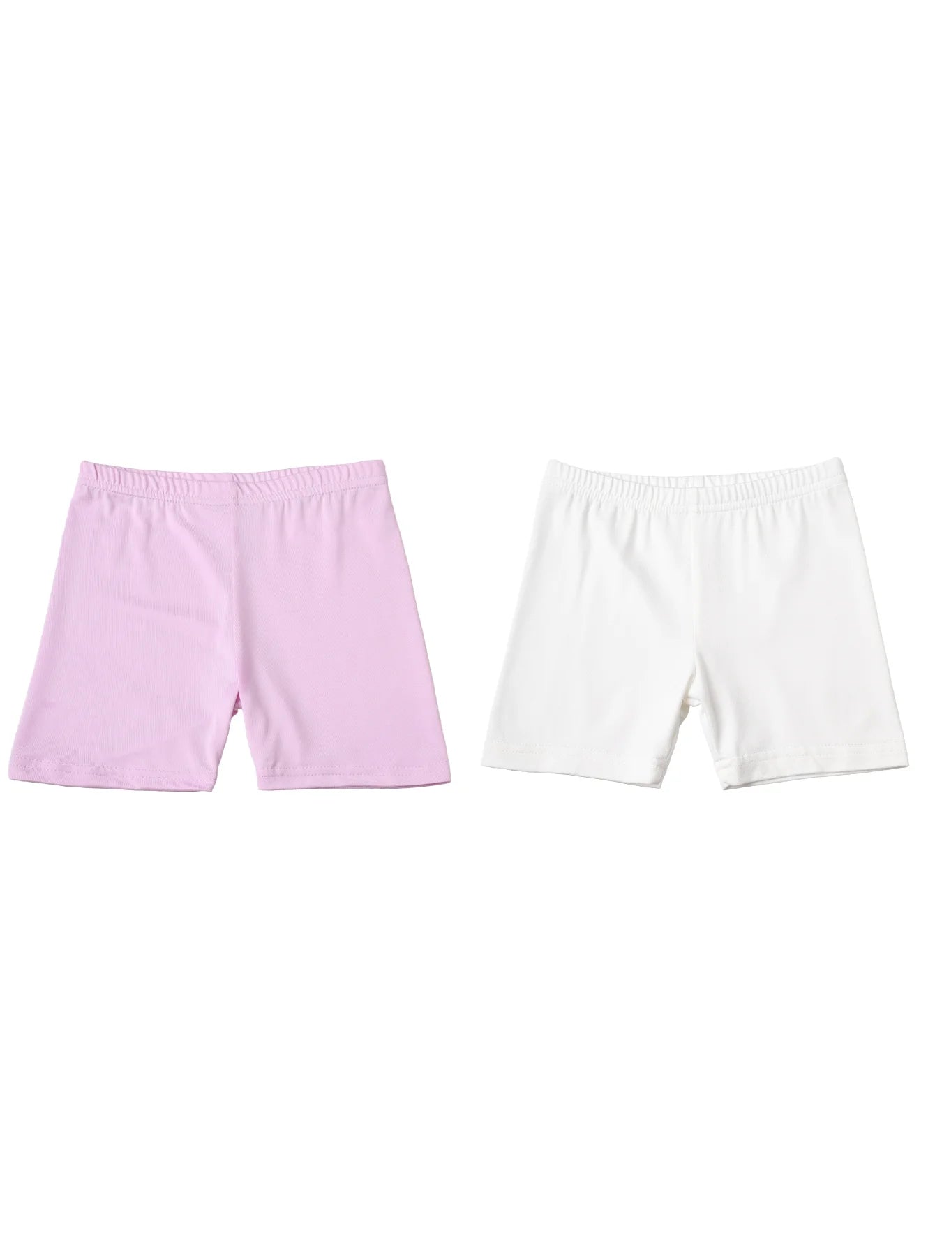 2Pcs Summer Solid Color Kids Leggings Girls