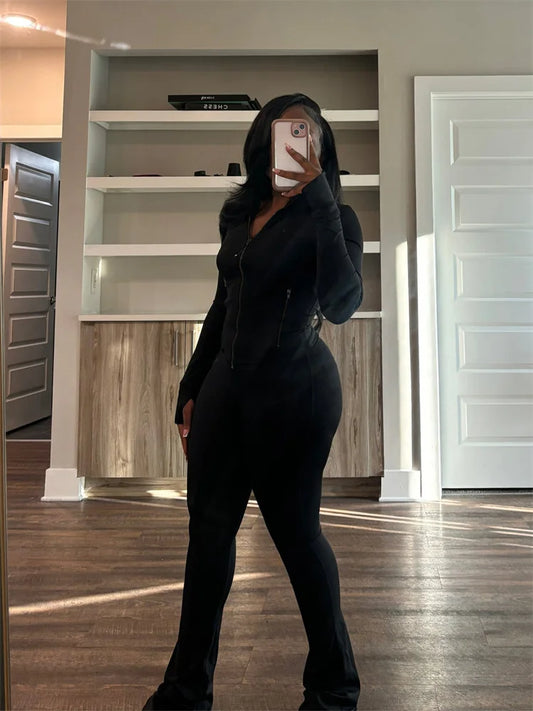 Conjuntos deportivos elegantes de manga larga