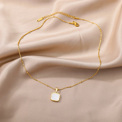 Devil's Eye Pendant Stainless Steel 18K Gold Plated Zirconia Necklace