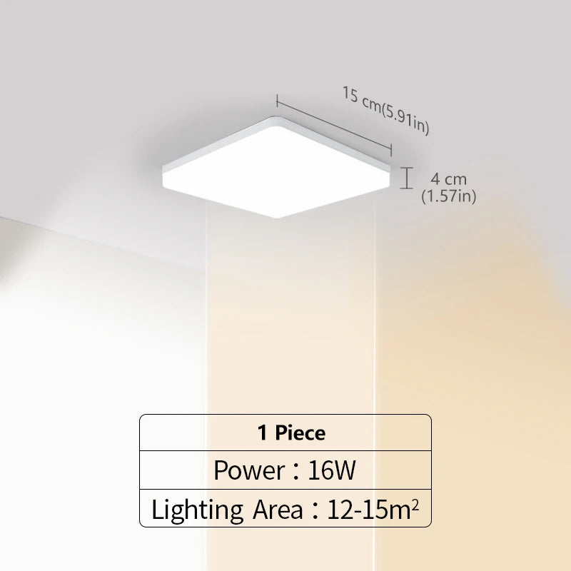 LED Ceiling Lights Square Neutral Light