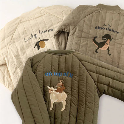 1-6Y Spring Thickened Cotton Baby Warm Coat Toddler Jacket