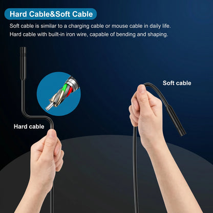 3-in-1 8mm Endoscope Camera HD Inspection Camera Type-C Mini Borescope