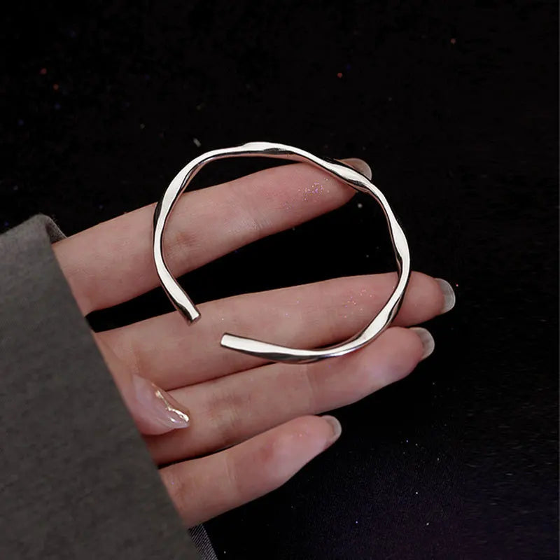 925 Sterling Silver Bangle Bracelet Set
