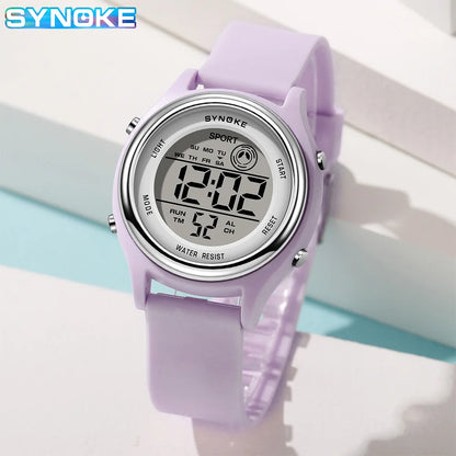 Colorful Seven Lights Sport Digital Waterproof Electronic Watch