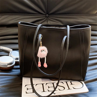 PU Leather Versatile Korean Single Shoulder Tote Bag