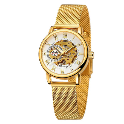 Luxury Steel Skeleton Mechanical Watch