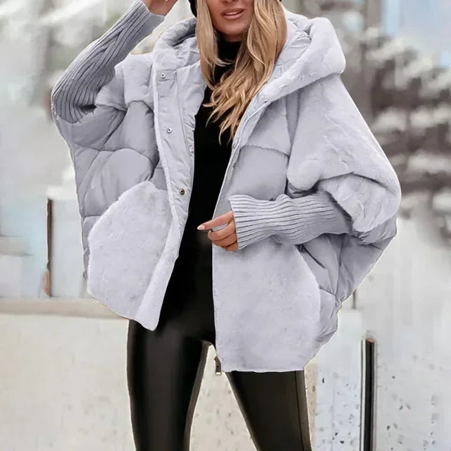 Loose Cotton Long Sleeve Hooded Jacket Coat