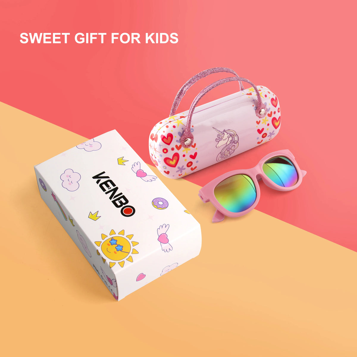 Square Cute Kids Toddler Lovely Colorful Rectange Sun Glasses