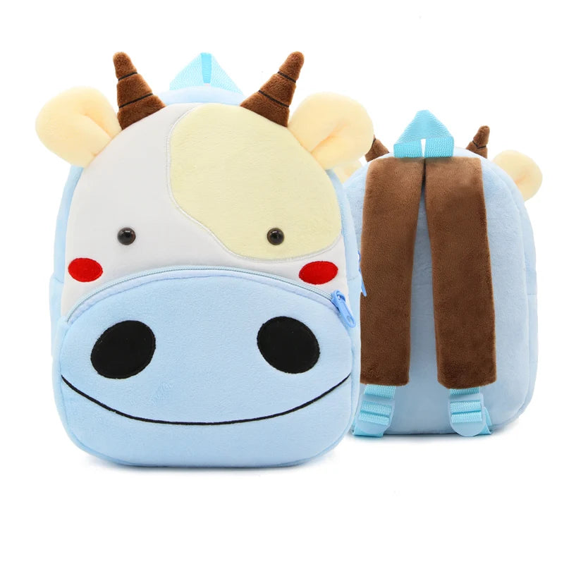 Cartoon cute plush animal backpack school
