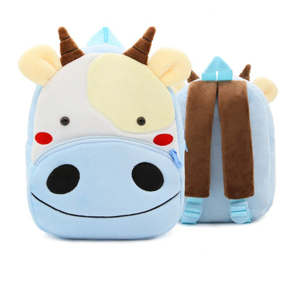 Cartoon cute plush animal backpack school