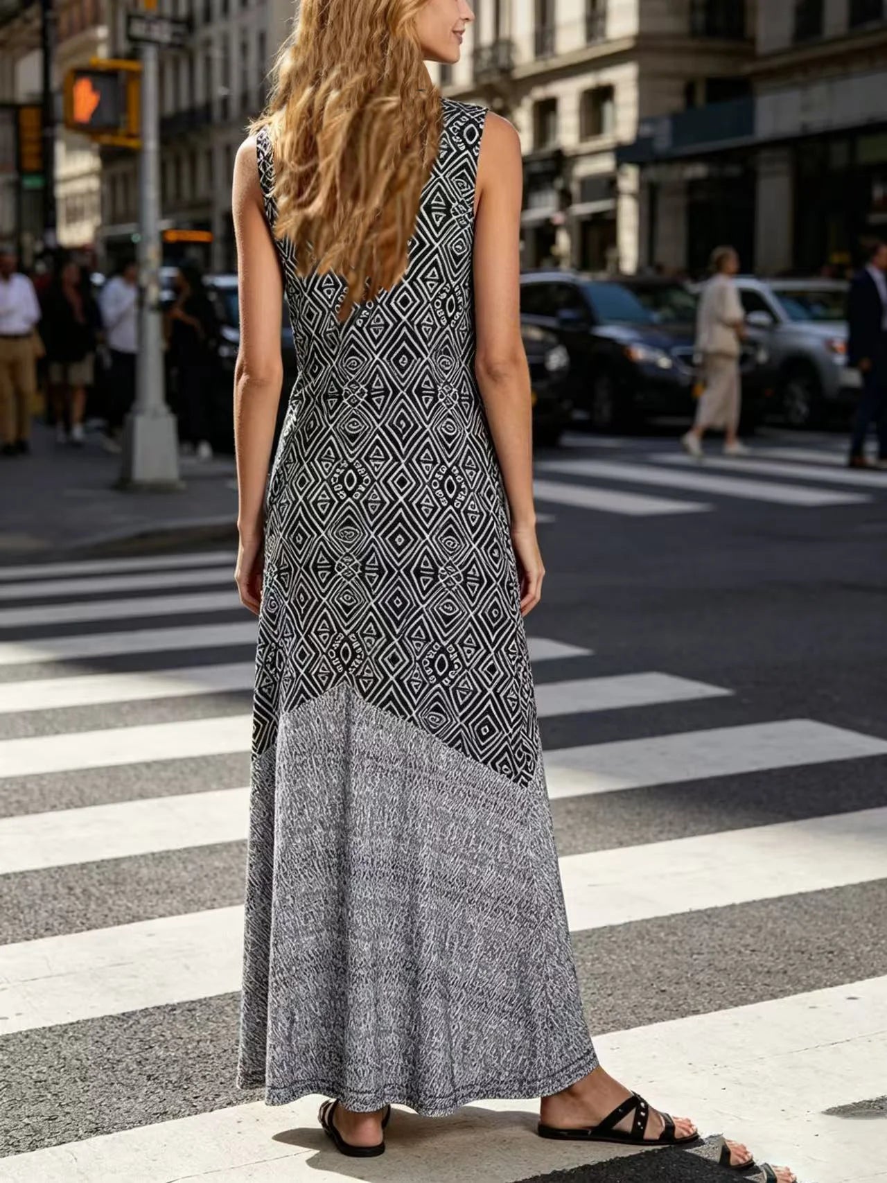 Elegant Printed Long Bohemian Style Casual Dress