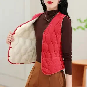 Cotton V-neck Sleeveless Vest