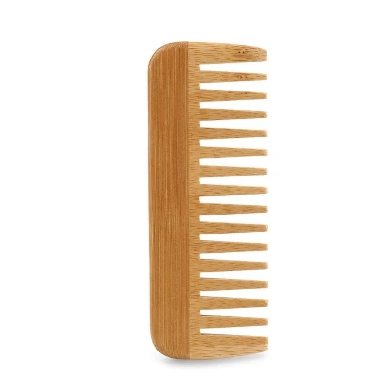 Natural Bamboo Wide Toothed Hair Brush
