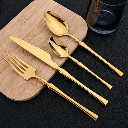16pcs Dinnerware Stainless Steel Tableware Set