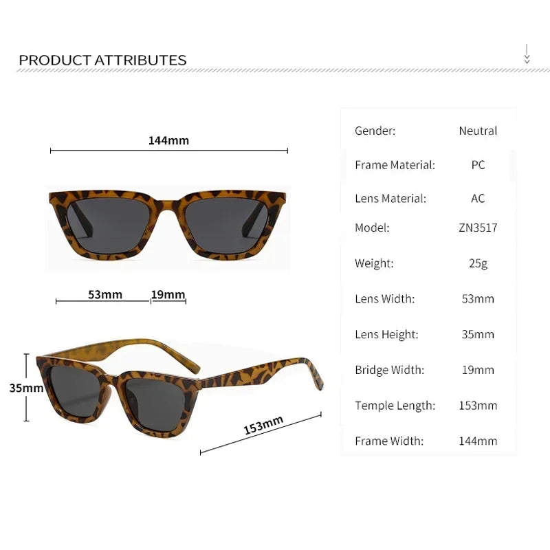 Vintage Cat Eye Small Frame Sunglasses