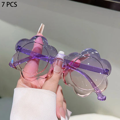 1/7 Pcs Flower Shaped Sunglasses