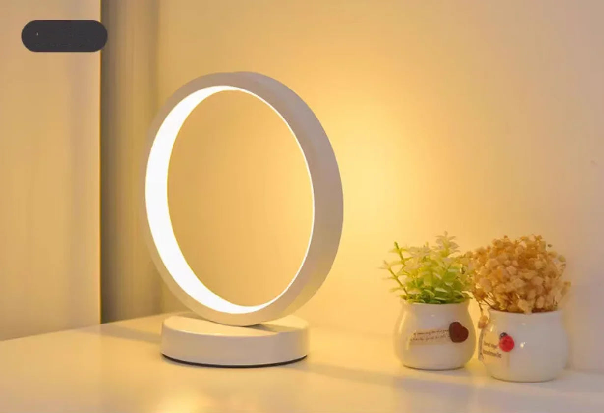 20CM LED Simple Circular Ring Table Lamp