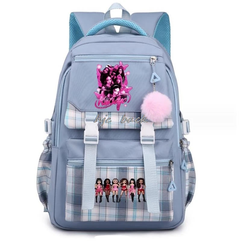 Katseye Funny Print Mochila Book Bags